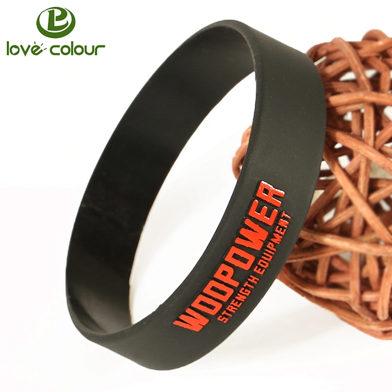 Custom Embossed Printing Sport Team Silicone Wristband For Men