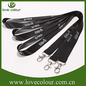 New arrival polyester custom high quality grey and black plain lanyards