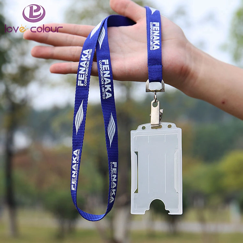 Custom Fashionable polyester identification cards holder lanyard tape