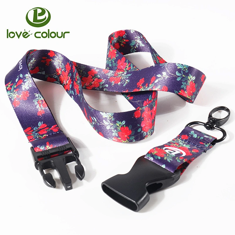 Custom Both Side Imprinted Lanyard Neck Strap with metal Clip Attachment