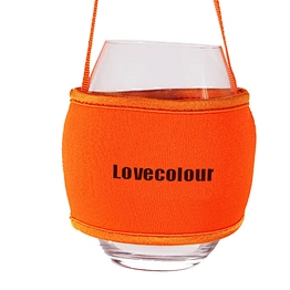 Custom insulated 3mm neoprene wine glass holder/ drink cup sleeve