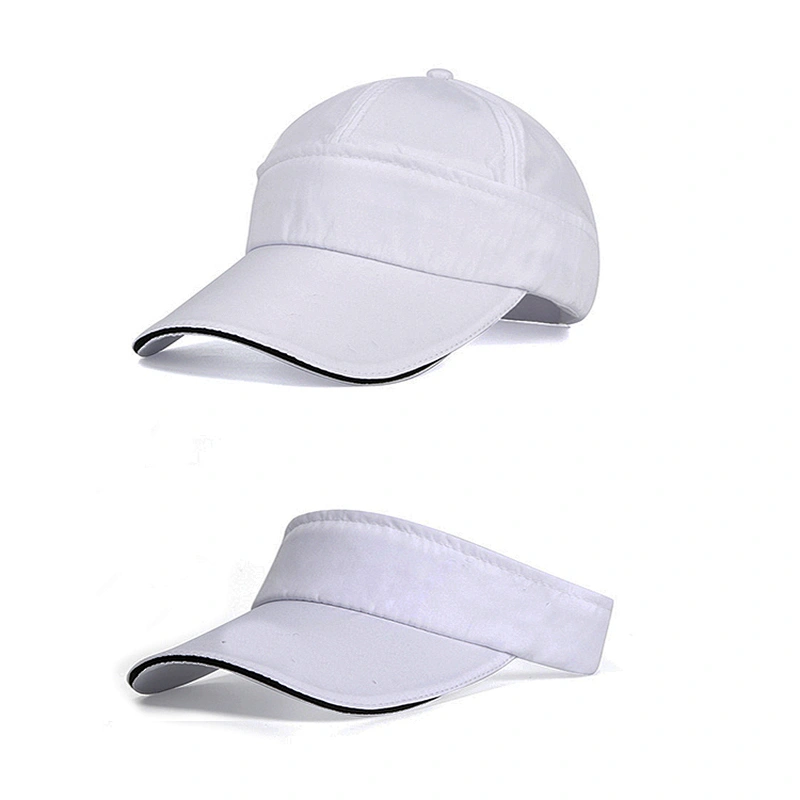 Fashionable unisex summer plain white uv protection empty top hat sun visor cap