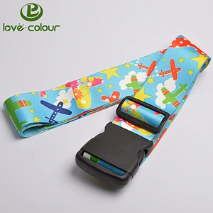 Personalised polyester multicolor travel luggage belt luggage strap