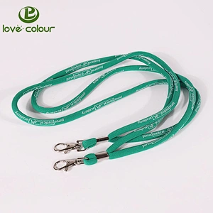 Novelty fashion pvc name badge ID card Round lanyard