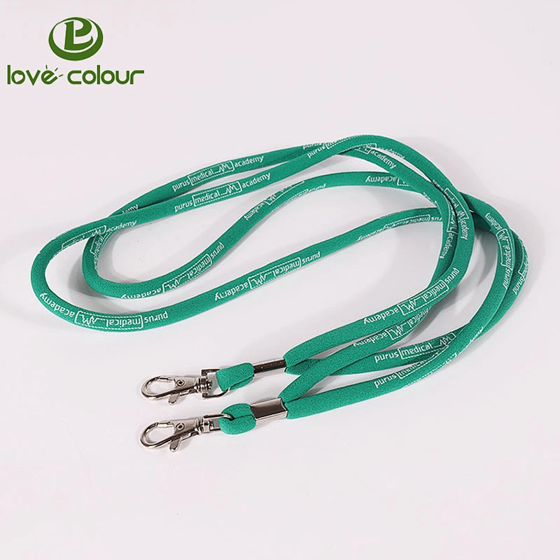 Novelty fashion pvc name badge ID card Round lanyard