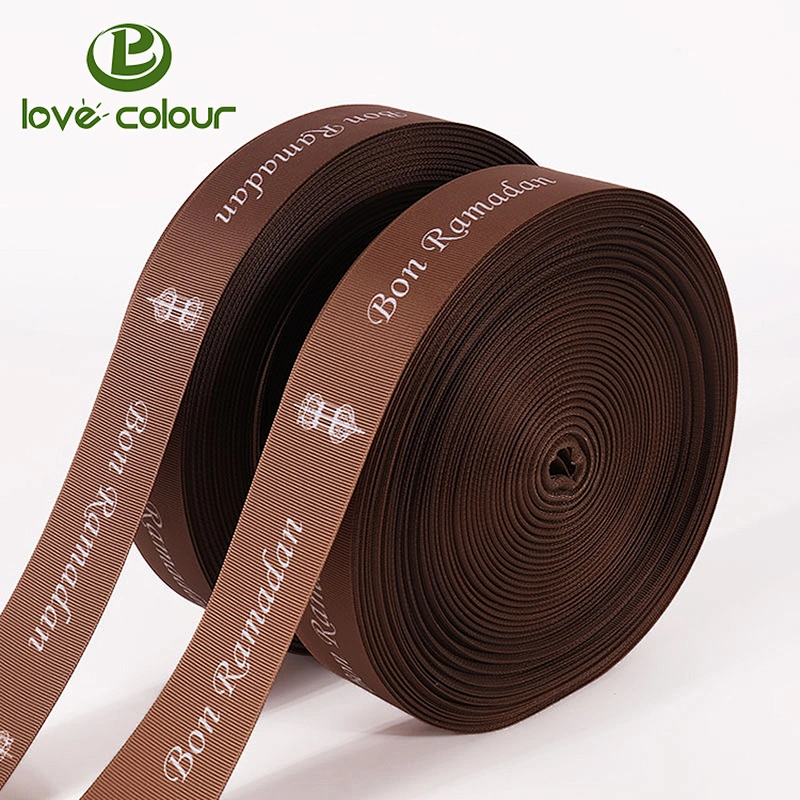 Custom Polyester Printing Grosgrain Ribbon