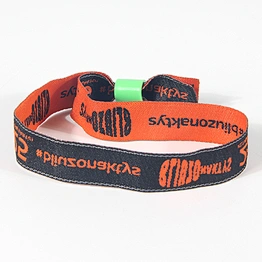 Custom polyester halloween christmas festival wristband with plastic clip