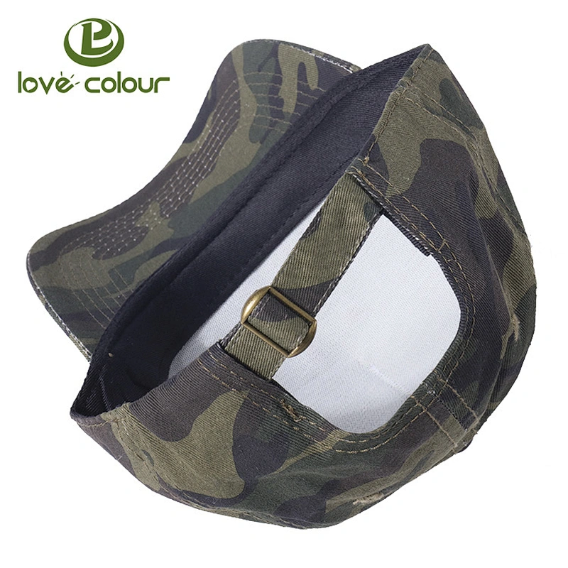 New style 6 panel 100% cotton camouflage baseball cap