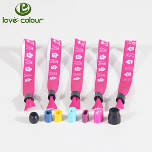 Polyester custom cloth wristband for wedding gift