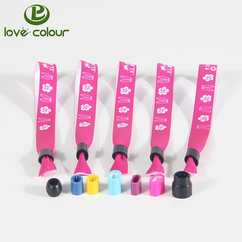 Polyester custom cloth wristband for wedding gift
