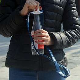 Cute water bottle holder lanyard/polyester adjustable neck strap