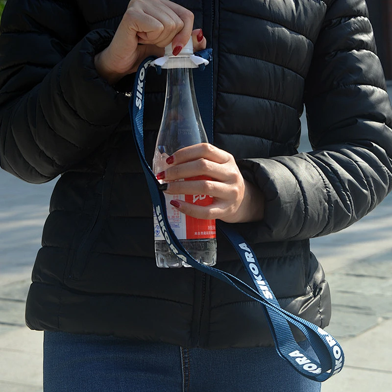 Cute water bottle holder lanyard/polyester adjustable neck strap
