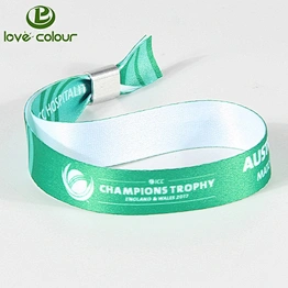 Promotion price full colors polyester wristband bracelet with aluminum tube