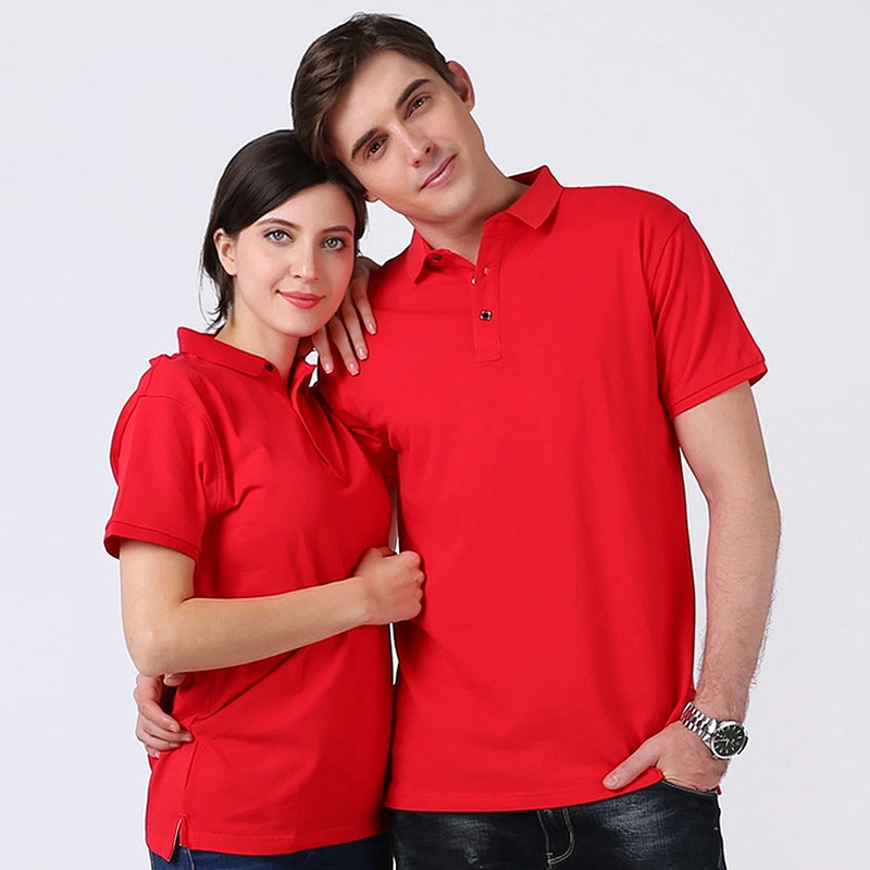 Custom Breathable Women/Men's Good Quality Fitting Short-Sleeve Polo T Shirts