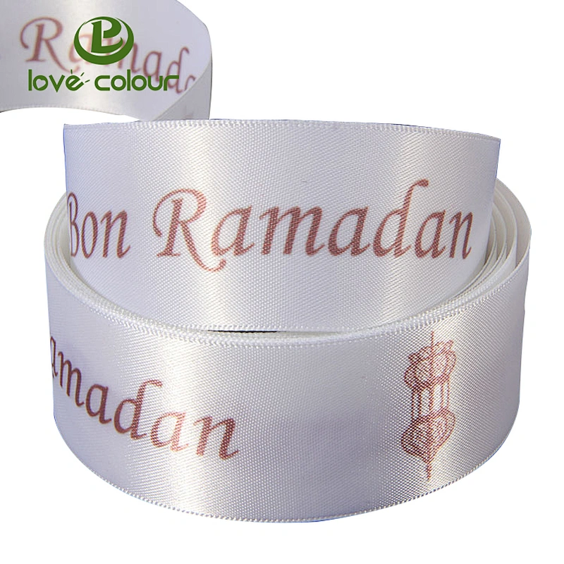 Cheap custom printed logo personalized polyester ribbon