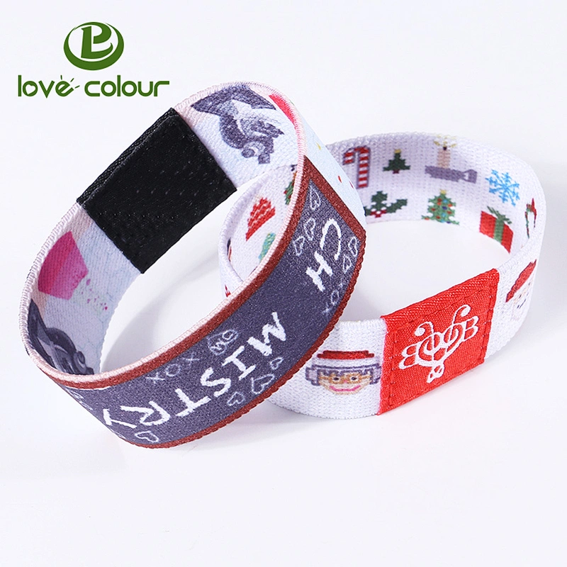 Custom Beautiful Printing Elastic Bracelets with Your Logo for Events