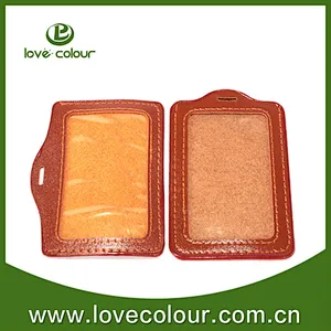 New style pu leather ic card holder for company employee