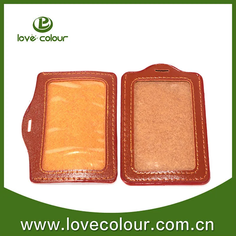New style pu leather ic card holder for company employee