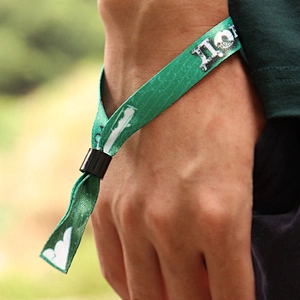 Custom Polyester Printing One time Rainbow Wristband /Bracelet
