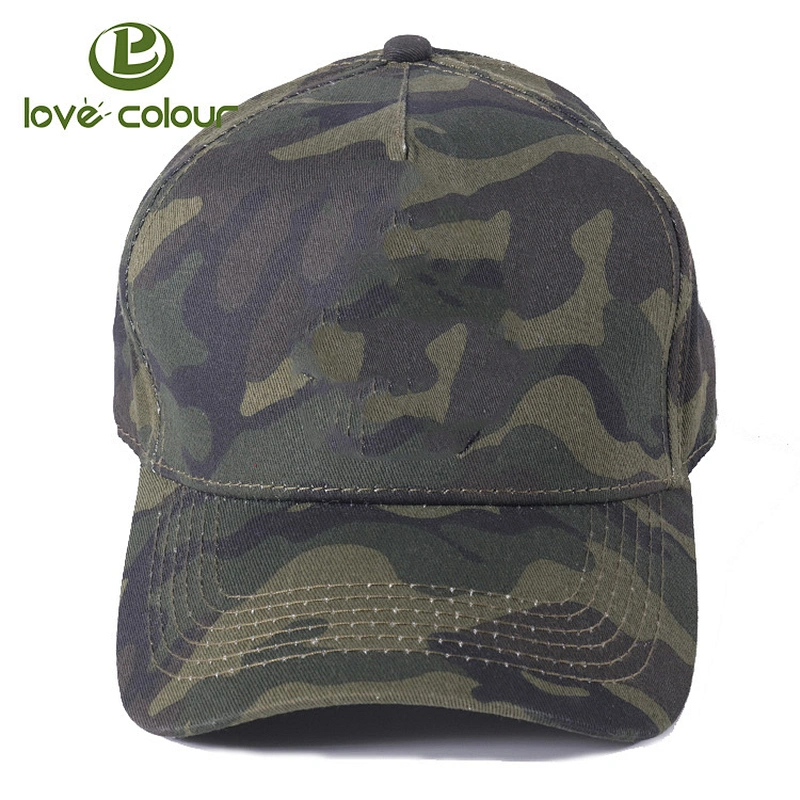New style 6 panel 100% cotton camouflage baseball cap