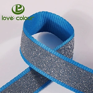 Factory custom polyester webbing with silver reflective tape for safety