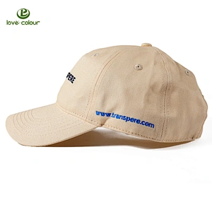100% cotton soft textile custom logo baseball cap