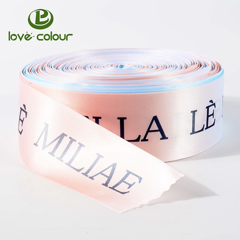 Personalized satin wedding ribbon with custom logo
