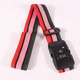 Custom polyester TSA combination lock adjustable luggage strap for travel