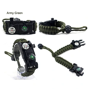 Outdoor Sport Camping and Hiking Multi-Function Weave Bracelet