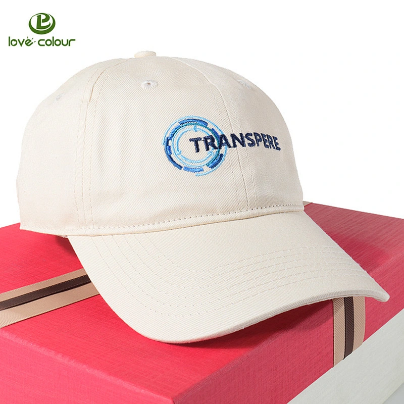 100% cotton soft textile custom logo baseball cap