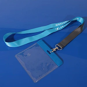 Custom Student soft PVC plastic transparent horizontal and vertical card holder