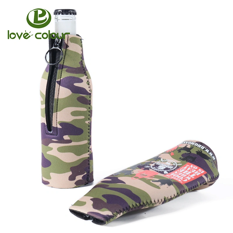Custom Camouflage Beer Bottle Cooler Neoprrene