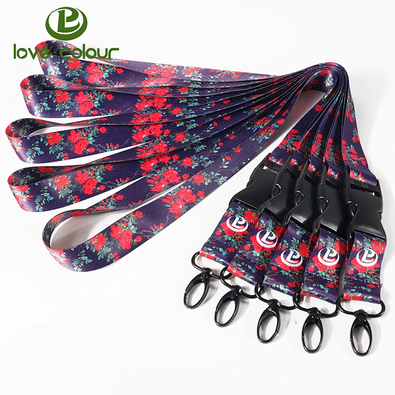 Custom Both Side Imprinted Lanyard Neck Strap with metal Clip Attachment