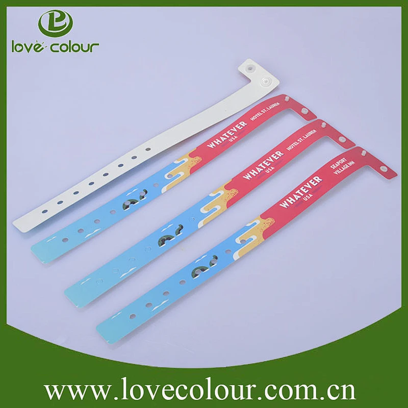 Custom single time use vinyl paper ID hospital tyvek wristbands