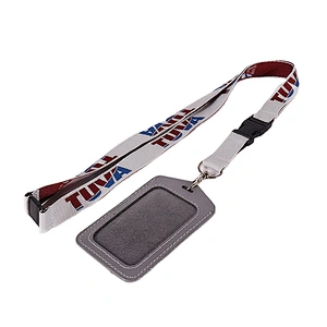 Polyester Visitor Neck Straps Lanyard With PVC Card Holder