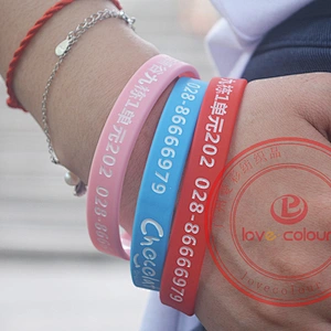Custom new style printed texts silicon bracelets