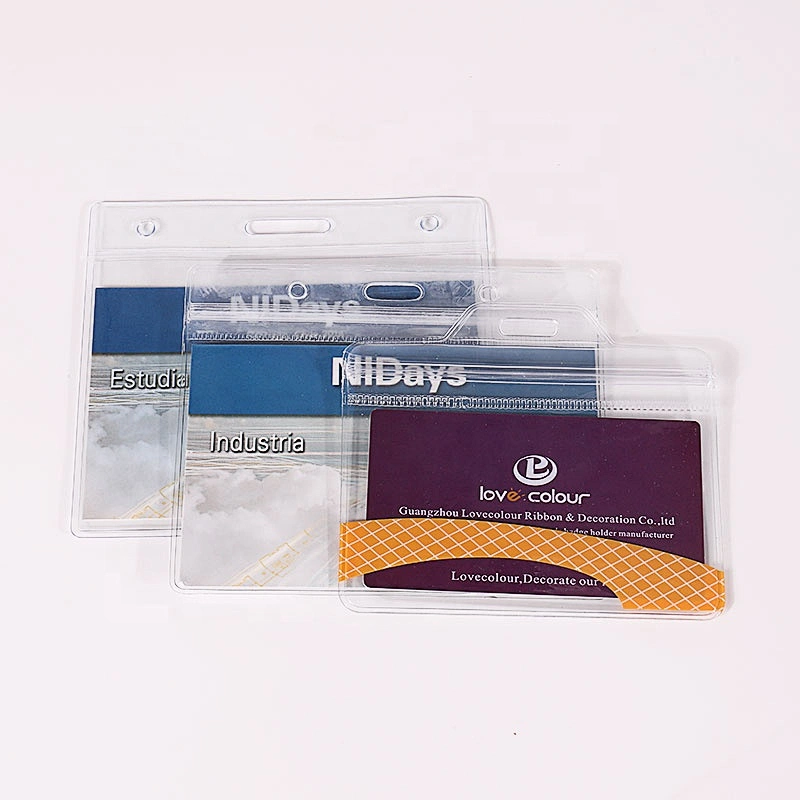 Custom pvc ID card holder with logo badge holder waterproof