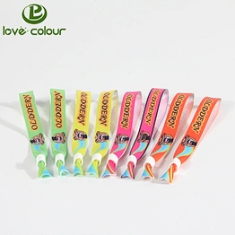 Custom full color printing satin ribbon wristband for one time use