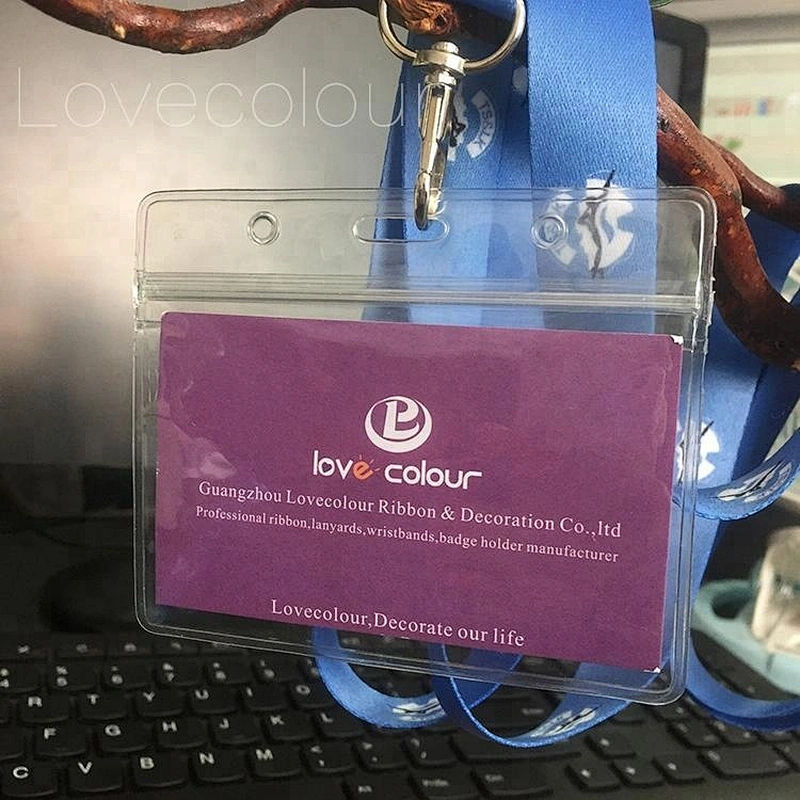 Custom soft pvc plastic sleeve card holder with strap