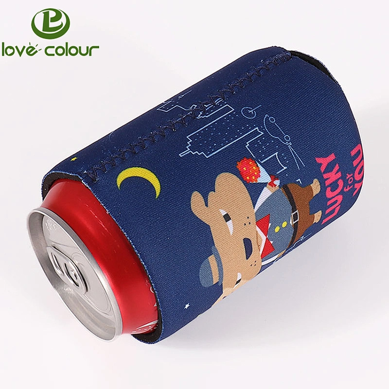 Custom Insulated drink coolies neoprene collapsible can coolers for party
