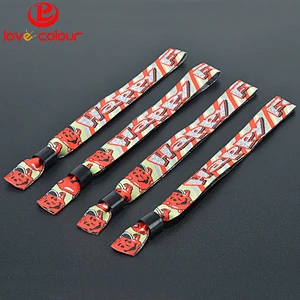 Polyester Custom Gifts Personalized Embroidered Fabric Wristbands For Charity