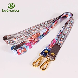 Custom polyester phone holder lanyard cartoon printing cellphone lanyard for children