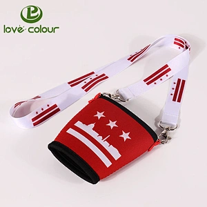 Custom trendy neoprene stubby cool can cooler sleeves with straps