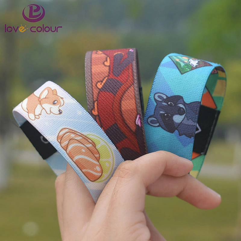 New custom promotional gift items fashion elastic wristband for music party