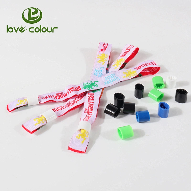 Promotional gift jacquard polyester wristband bracelet with custom logo