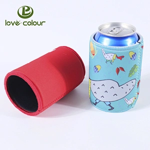 Factory custom promotional neoprene printing can cooler for festival