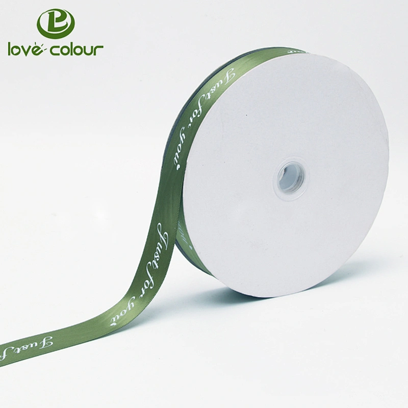 Custom christmas satin 30 mm ribbon printing on two sides