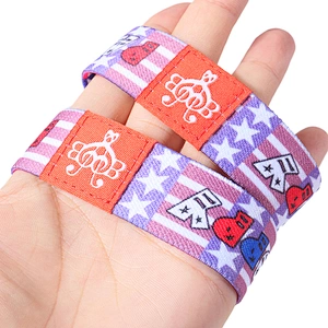 Event woven cloth RFID stretch elastic wrist band wrsitbands
