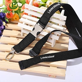 Promotional gift unique customized logo polyester lanyard for staffs