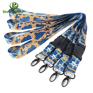 Custom Beautiful Flowers Printing Lanyard Strap for Events ID Badge Holder